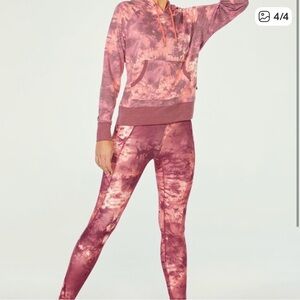 Jessica Simpson 2 piece Tie-Dye Hoodie and Leggings Athleisure Set